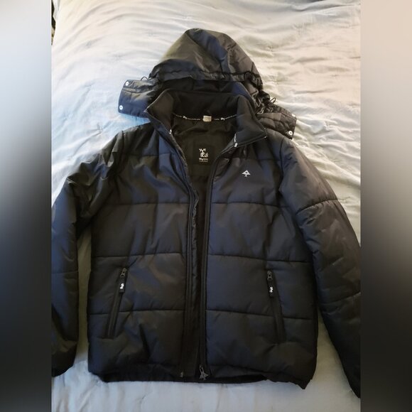 Lifted Research Group (LRG) Men's Insulated Puffer Coat (Black, M) - Picture 1 of 12